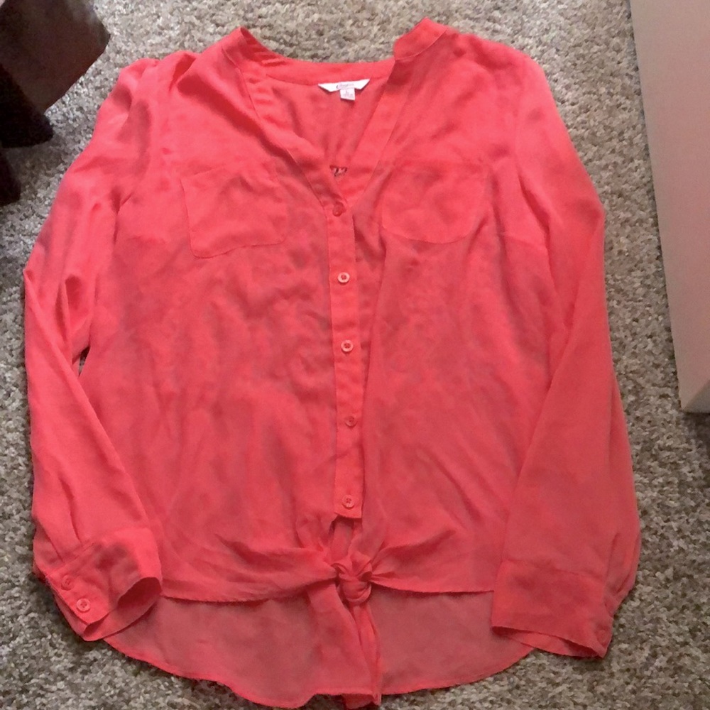 Beautiful pink sheer blouse